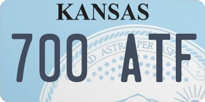 KS license plate 700ATF
