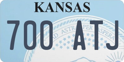 KS license plate 700ATJ