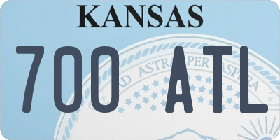 KS license plate 700ATL