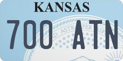 KS license plate 700ATN