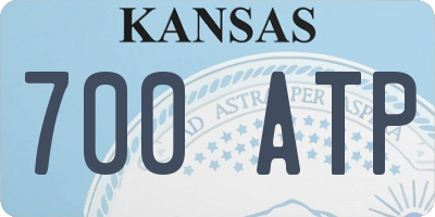 KS license plate 700ATP