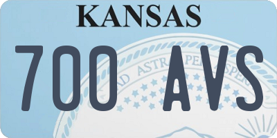 KS license plate 700AVS