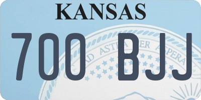 KS license plate 700BJJ