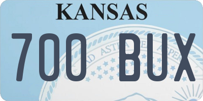 KS license plate 700BUX