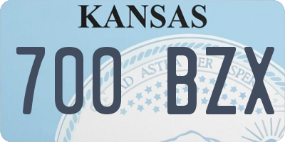 KS license plate 700BZX