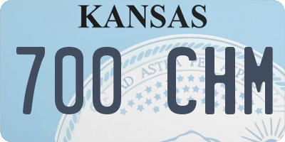 KS license plate 700CHM