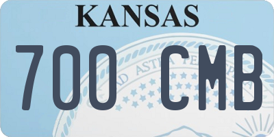 KS license plate 700CMB