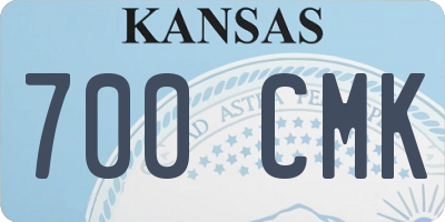 KS license plate 700CMK