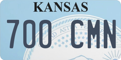 KS license plate 700CMN