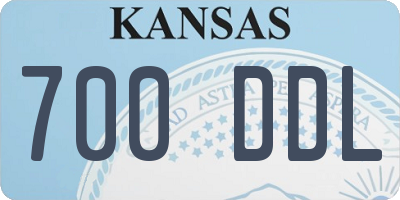 KS license plate 700DDL
