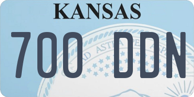 KS license plate 700DDN