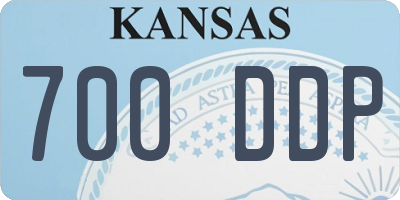 KS license plate 700DDP