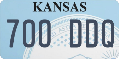 KS license plate 700DDQ