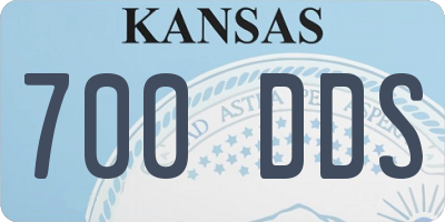 KS license plate 700DDS