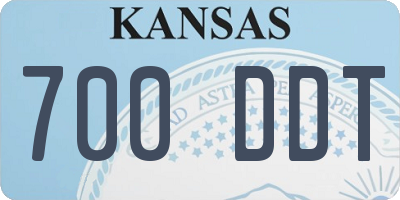 KS license plate 700DDT