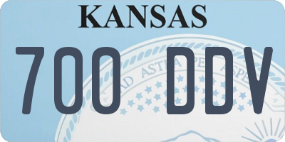 KS license plate 700DDV