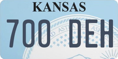 KS license plate 700DEH