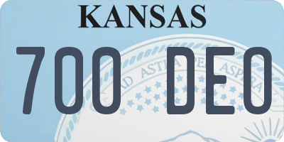 KS license plate 700DEO
