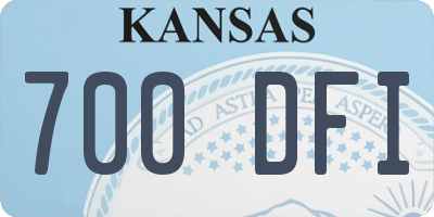 KS license plate 700DFI
