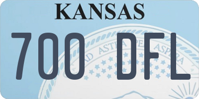 KS license plate 700DFL