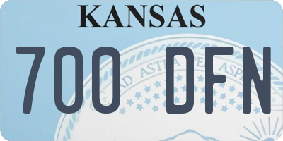 KS license plate 700DFN
