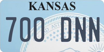 KS license plate 700DNN
