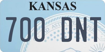 KS license plate 700DNT