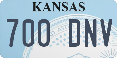 KS license plate 700DNV