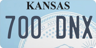 KS license plate 700DNX