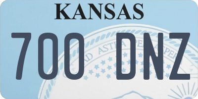 KS license plate 700DNZ