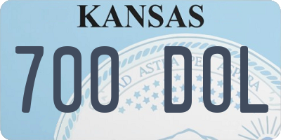 KS license plate 700DOL