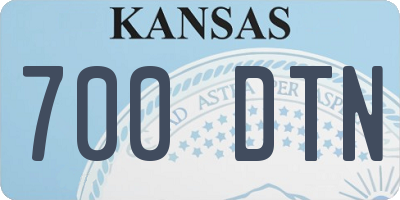 KS license plate 700DTN