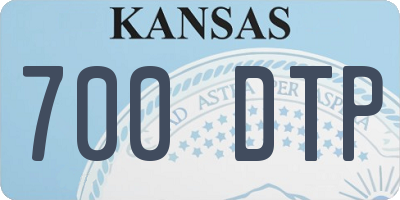KS license plate 700DTP
