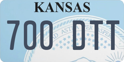 KS license plate 700DTT