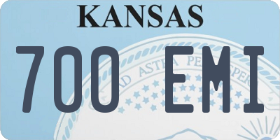 KS license plate 700EMI