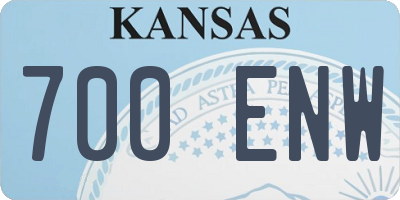 KS license plate 700ENW