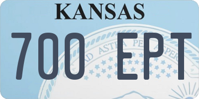 KS license plate 700EPT
