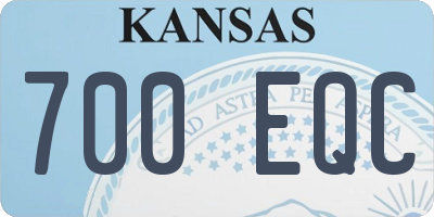 KS license plate 700EQC
