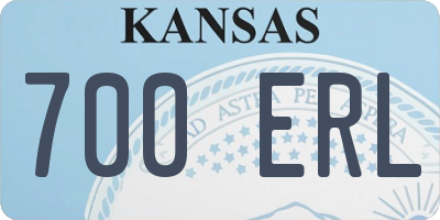 KS license plate 700ERL