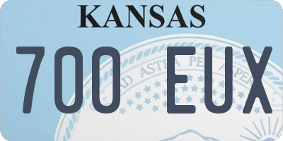 KS license plate 700EUX