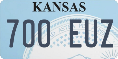 KS license plate 700EUZ