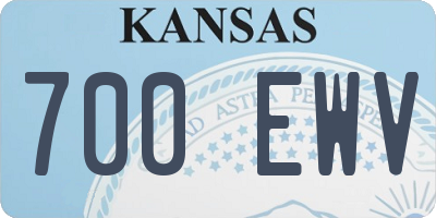 KS license plate 700EWV