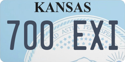 KS license plate 700EXI