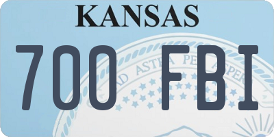 KS license plate 700FBI