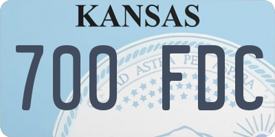 KS license plate 700FDC