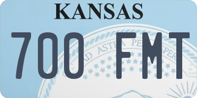 KS license plate 700FMT