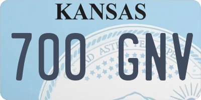 KS license plate 700GNV