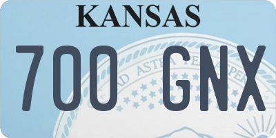 KS license plate 700GNX