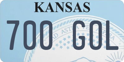 KS license plate 700GOL