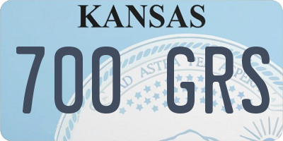 KS license plate 700GRS